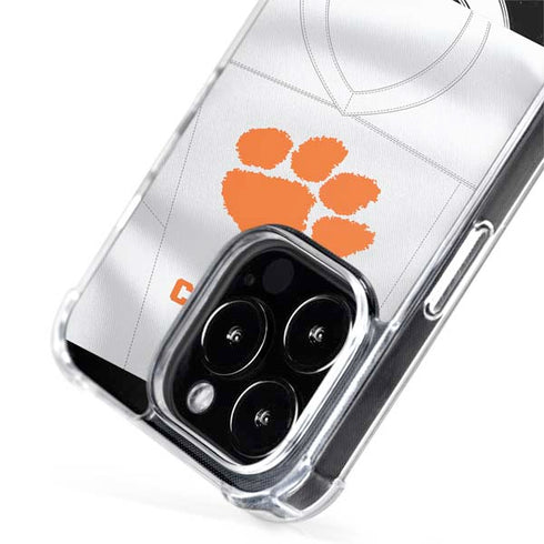 Clemson University White Jersey iPhone 15 Pro MagSafe Case